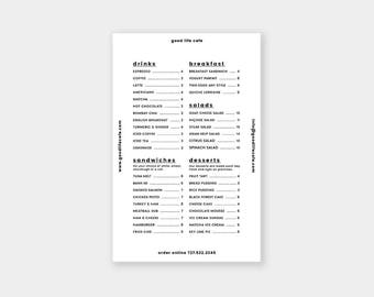 event menu etsy