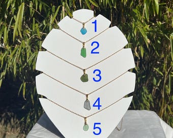 Collier en verre de mer/côte de baleine, verre de mer, verre de mer, maritime, bijoux, débris flottants, recyclé, plage, mer, maritime, collier, bijoux, mer
