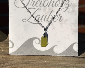 Collier en verre de mer/crête de baleine, verre de mer, verre de mer, maritime, bijoux, débris, recyclé, plage, mer, maritime, collier, bijoux, mer