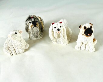 Vintage Stone Critters Dog and Other Dog Figurines. - Etsy