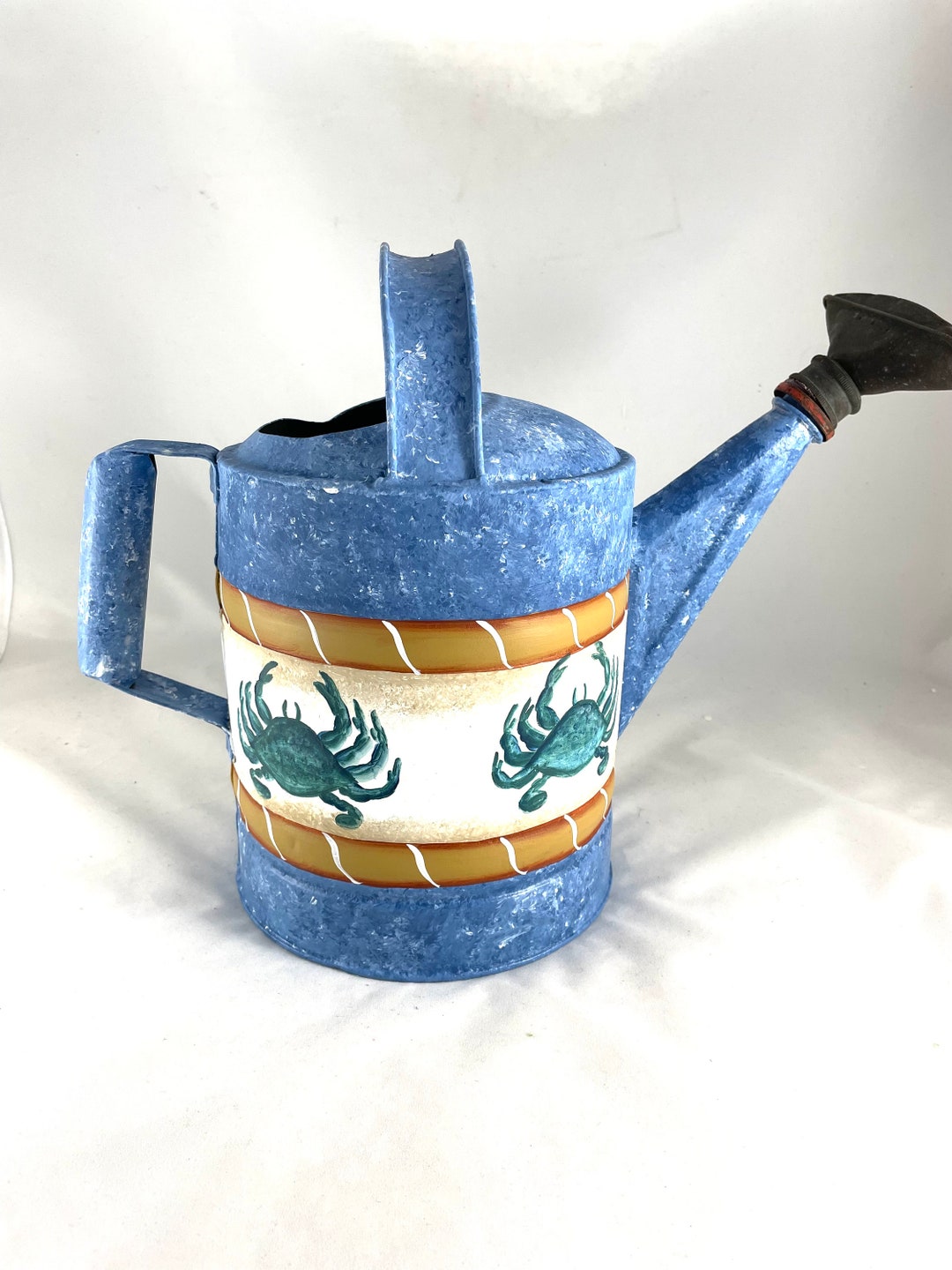 Vintage Metal Water Can Rustic Galvanized Watering Can Etsy