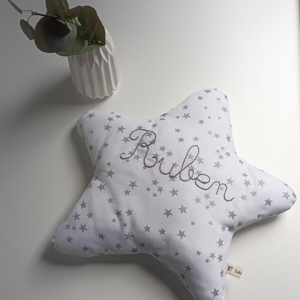 Coussin nuage Gris étoile