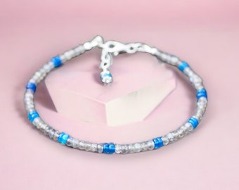 Bezauberndes Neon Blau Apatit & Labradorit Armband in Sterling Silber 925 - Elevate Your Style