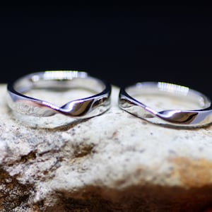 Matching Wedding Bands Couples Rings Sterling Silver 925 , Handmade, Adjustable Size, Silver Ring , Unisex Mens Ring