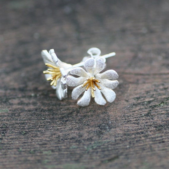 ★早期完売★STONEHENgE★Love Duet★Silver Flower Earrings★ ☆早期完売☆STONEHENgE☆Love Duet☆Silver Flower Earrings☆