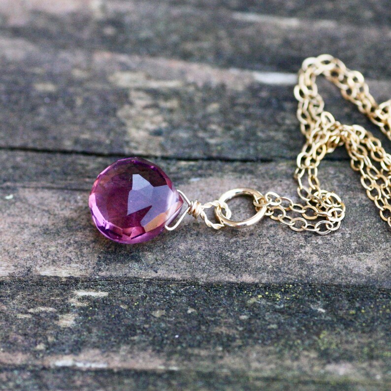 from Canada Heart Briolette Small Plum Kunzite Pendant 14k Gold Filled