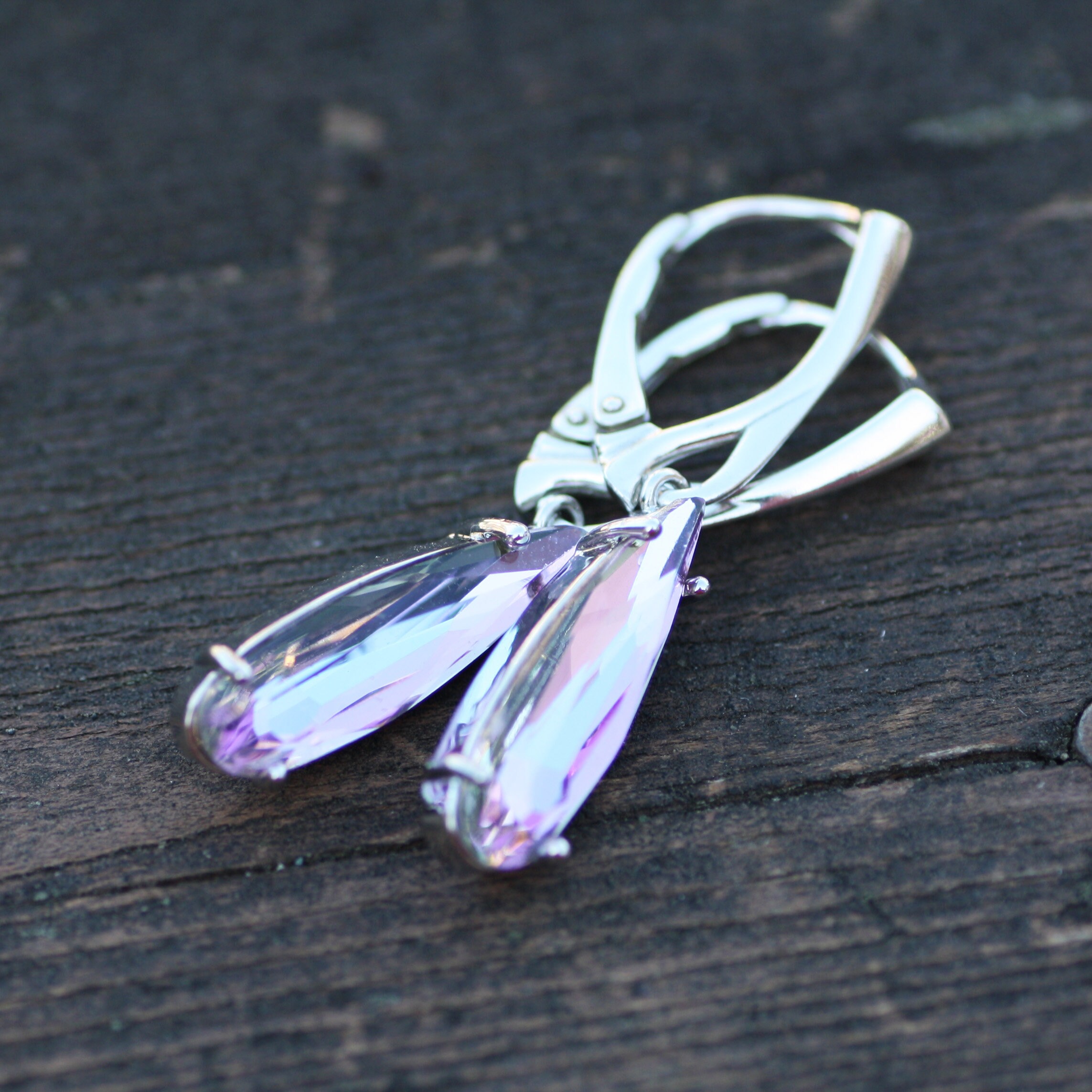 Orecchini In Argento 925 Con Pietre CZ Aurora Borealis – A Forma Di Cuore 10 Mm, Design Contemporaneo