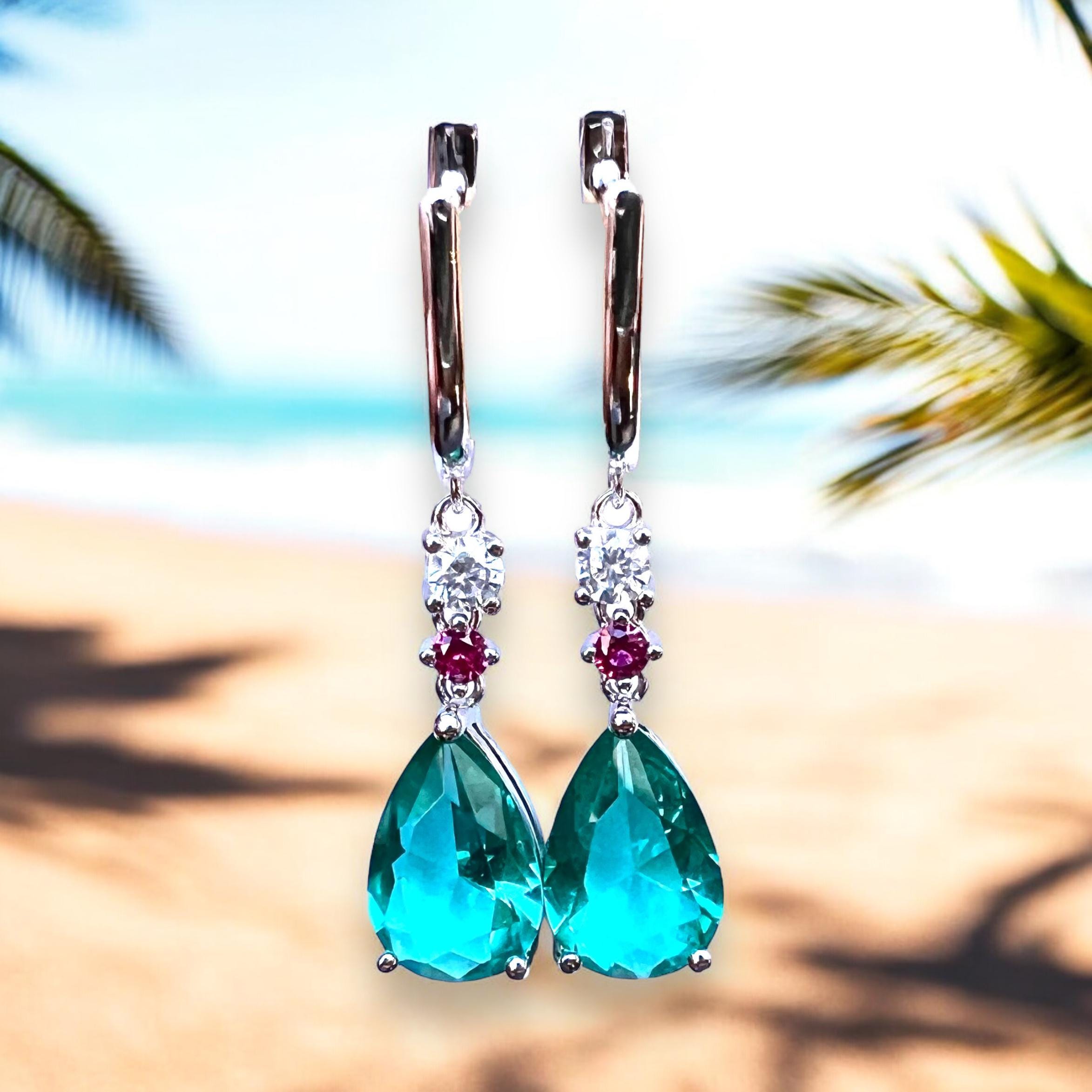 Collezione di eleganti orecchini in argento con pietra ottagonale