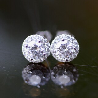 Orecchini A Cerchio In Moissanite Donna Uomo, 0,6 Cttw Colore D VVS1, Argento 925, Con Certificato GRA, Regalo Fidanzamento