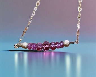 Exquisite Pink Spinel Necklace in 14K Gold Filled - Embrace the Beauty of this Rare Healing Gem