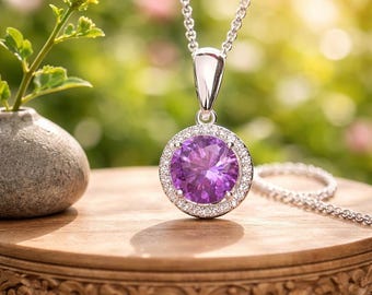 Color Change Alexandrite Pendant Sterling Silver or 18k Rose Gold Vermeil