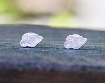 Tiny Cloud Earrings Sterling Silver 925 , Teen gift , Small Earrings