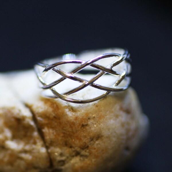 Filigree Adjustable Band 925 Sterling Silver, Handmade Ring