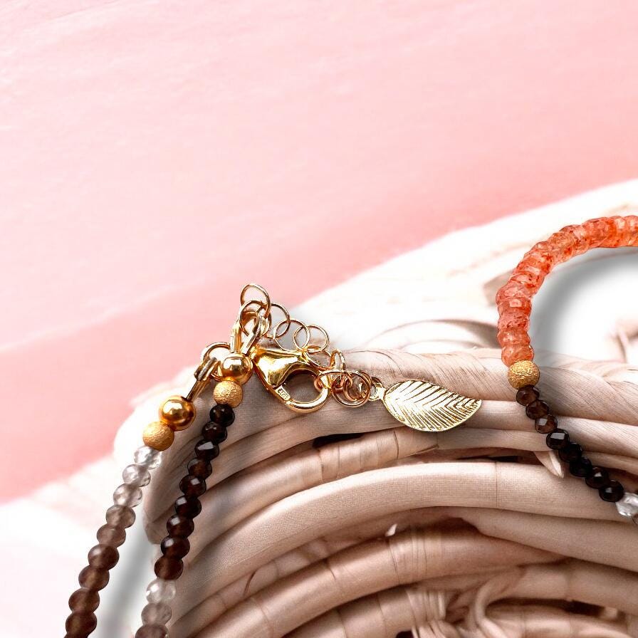 天然スモーキークォーツ シトリン アメジスト サンストーン ラップ