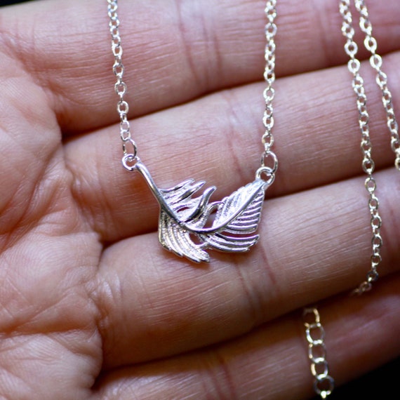 Vintage but New | Feather Necklace Handmade Sterling Silver 