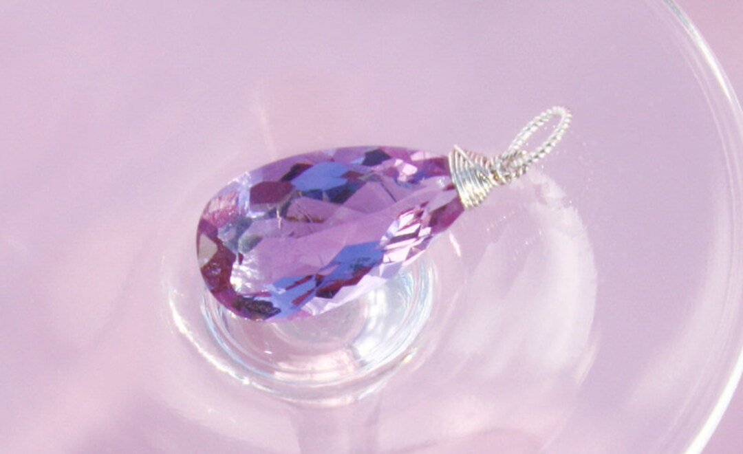 Large Color Change Amethyst Pendant Sterling Silver 925 - Etsy