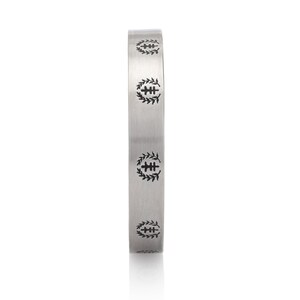 Skinny Power of Peace Logo Stainless Steel Cuff Bracelet