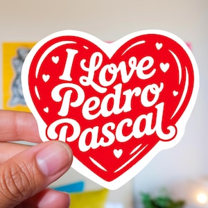 Pedro Pascal Sticker - Celebrity Vinyl Decal for Laptops, Water Bottles, TV & Movie Fan Art, Aesthetic Actor Sticker, Pop Culture Merch