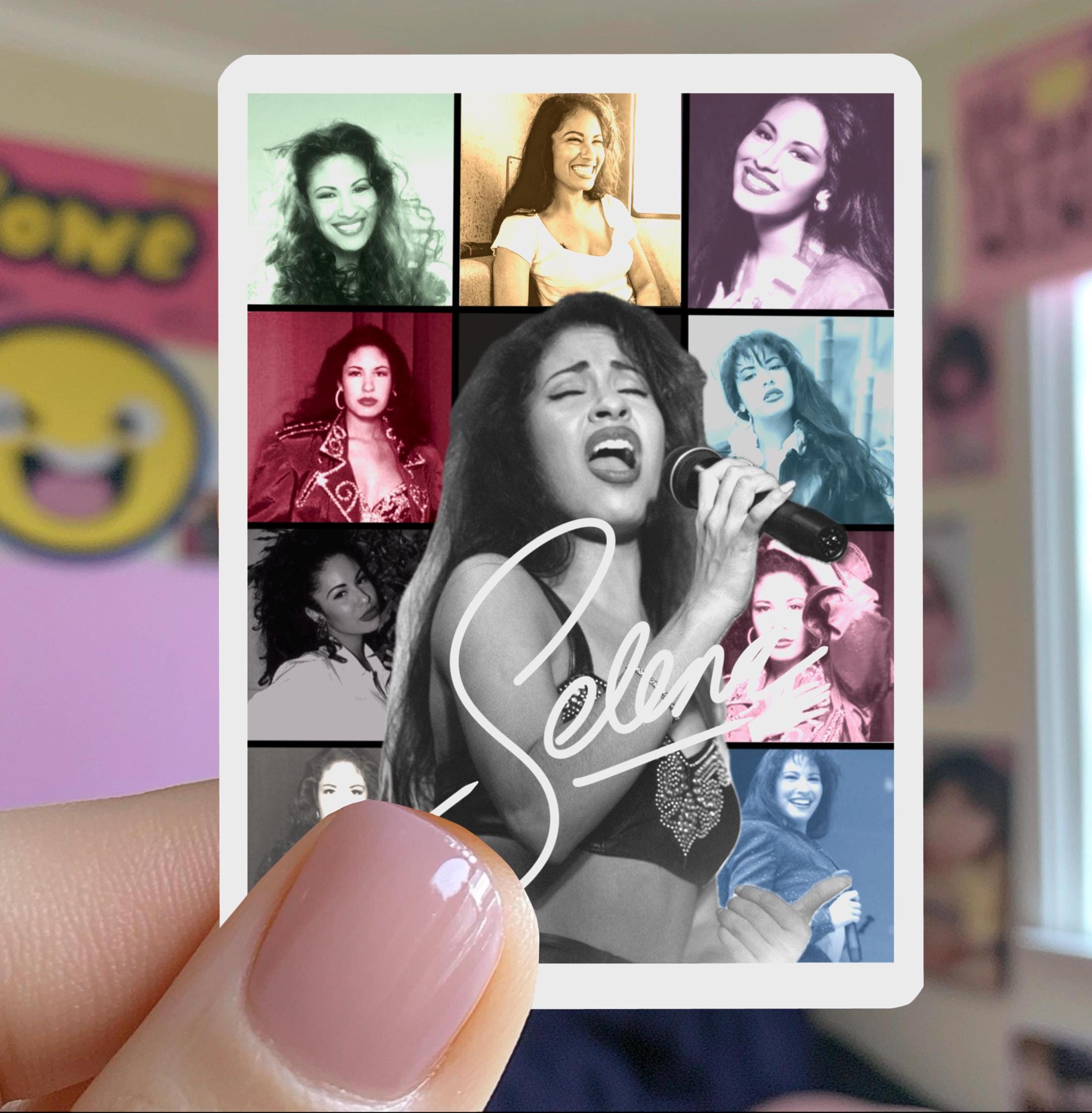 Selena sticker, Tejano music vinyl sticker for fans, laptops, water bottles, journals, Latina, icon, gift, or collectible