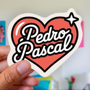 Pedro Pascal Sticker - Celebrity Vinyl Decal for Laptops, Water Bottles, TV & Movie Fan Art, Aesthetic Actor Sticker, Pop Culture Merch
