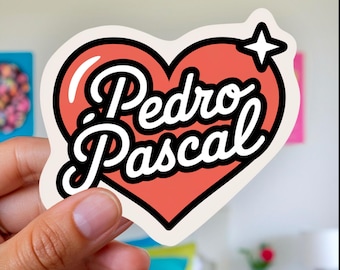 Pedro Pascal Sticker - Celebrity Vinyl Decal for Laptops, Water Bottles, TV & Movie Fan Art, Aesthetic Actor Sticker, Pop Culture Merch