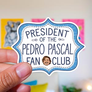 Pedro Pascal Sticker - Celebrity Vinyl Decal for Laptops, Water Bottles, TV & Movie Fan Art, Aesthetic Actor Sticker, Pop Culture Merch