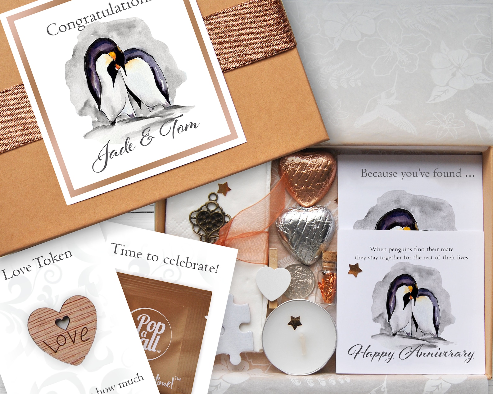 Personalised Anniversary Gift Box Wedding Anniversary Gift Etsy