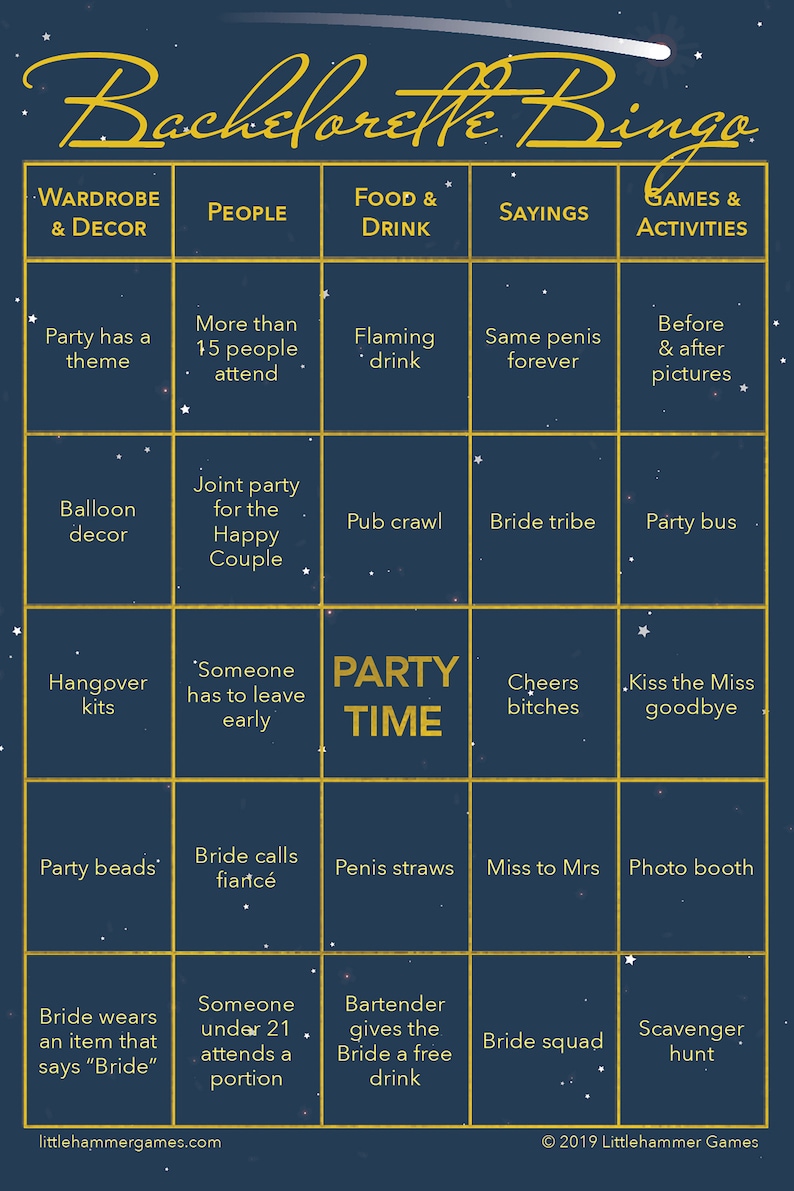 custom bachelorette bingo hen party game with 25 printable etsy