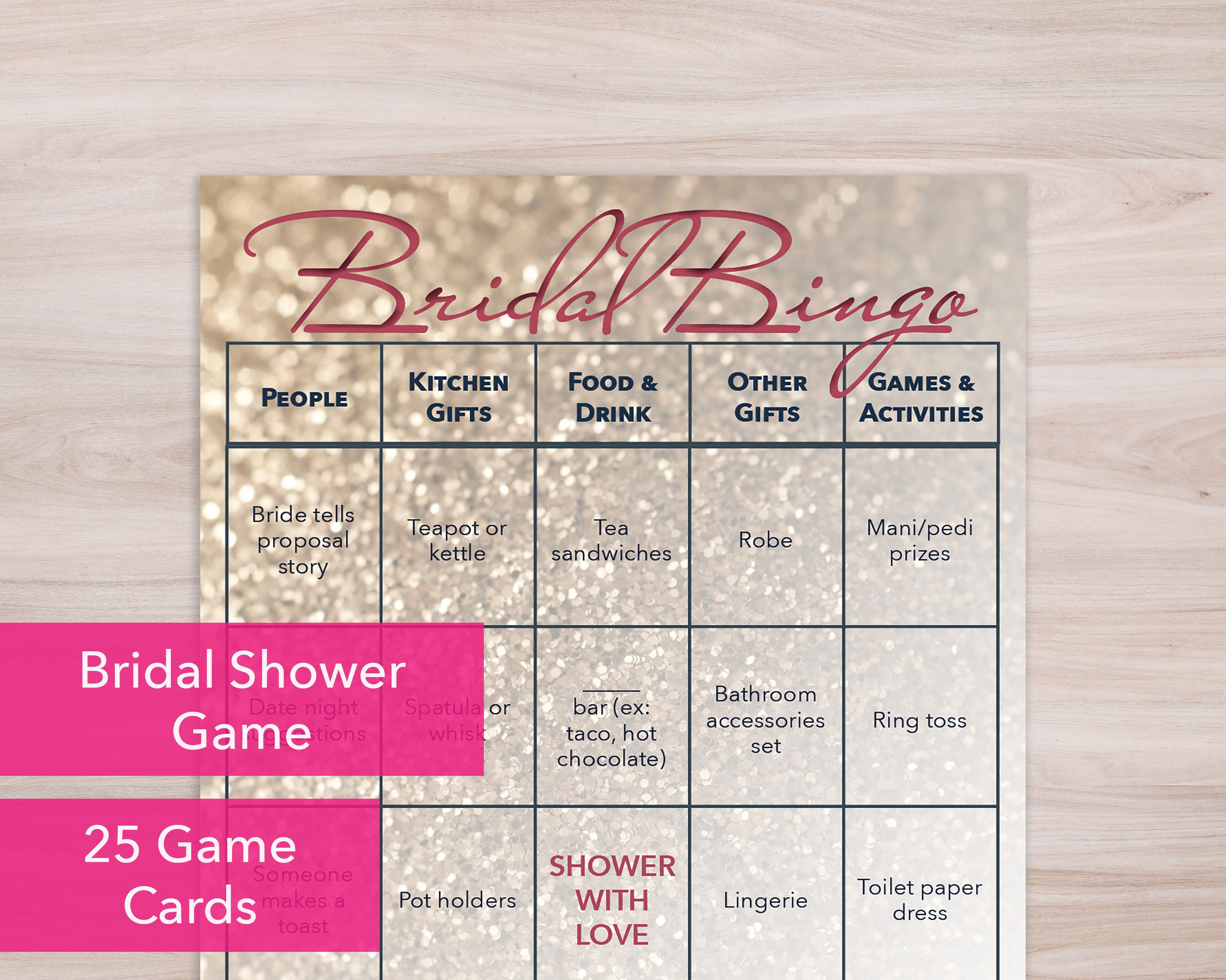 Fun Wedding Shower Game for a Unique Bridal Shower Bridal Etsy