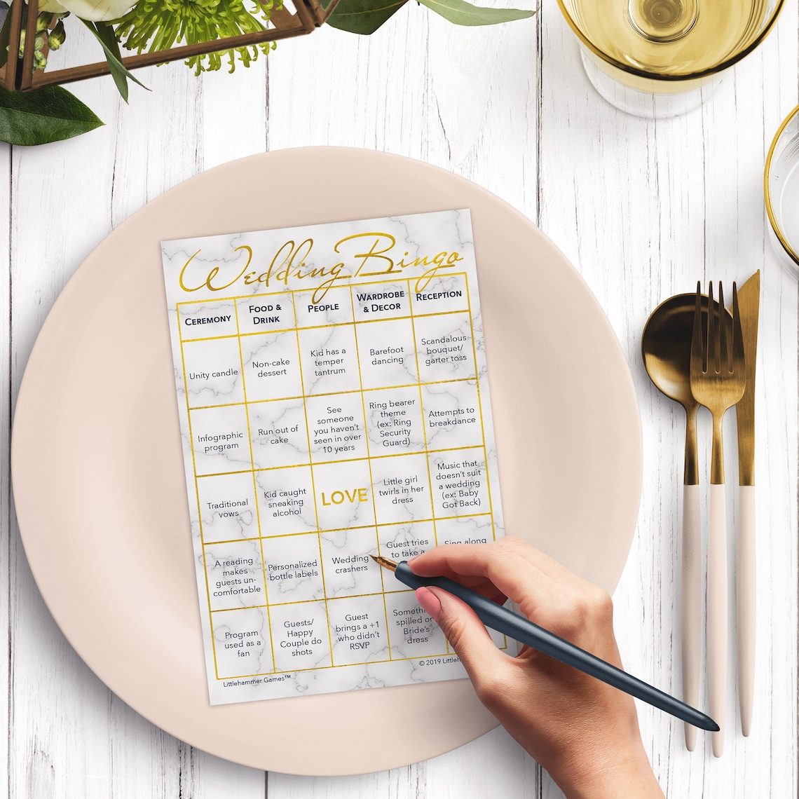 Wedding Table Game Guests Love Wedding Bingo Printable Game Etsy