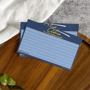 Cartão de desejo de casamento celestial, cartões de conselho de casamento com design de estrelas, cartão com tema espacial de conselho para o noivo, ideia de casamento no céu noturno STA1