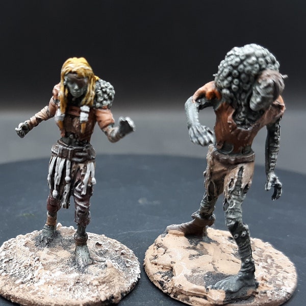 Ready Paint Drowned Men Zombies Two Monster Miniature | Hand Painted | Dungeons and Dragons | Medium