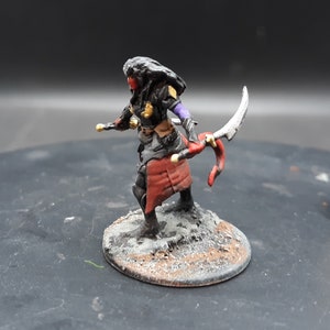 Ready Paint Tiefling Rogue Warlock Player Character Miniature | Hand Painted | Dungeons and Dragons |