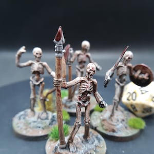 Will Paint Four Skeleton Warriors Monster Miniature | Hand Painted | Dungeons and Dragons | Medium