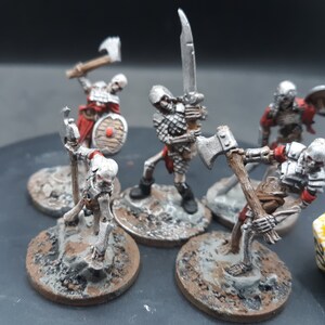 Will Paint Five Skeleton Warriors Monster Miniature | Hand Painted | Dungeons and Dragons | Medium