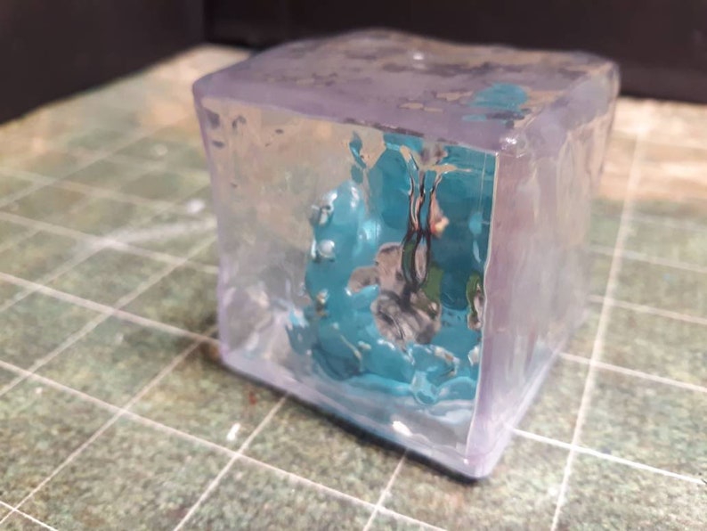 Will Paint Gelatinous Cube Monster Miniature Hand Painted Etsy