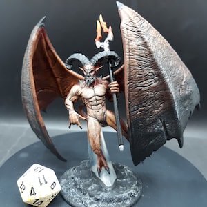 Will Paint Horned Devil Monster Miniature | Hand Painted | Dungeons and Dragons | Large