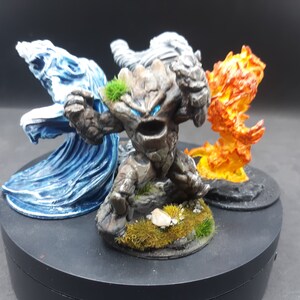 Will Paint Large Elementals Set of Four Monster Miniature | Hand Painted | Dungeons and Dragons | Large