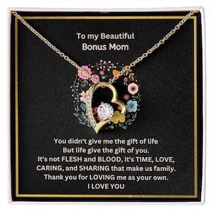 Collier maman en prime, cadeau belle-mère d'une fille ou d'un fils, cadeau de la mariée, cadeau du marié, cadeau d'anniversaire de Noël | cadeaux souvenir