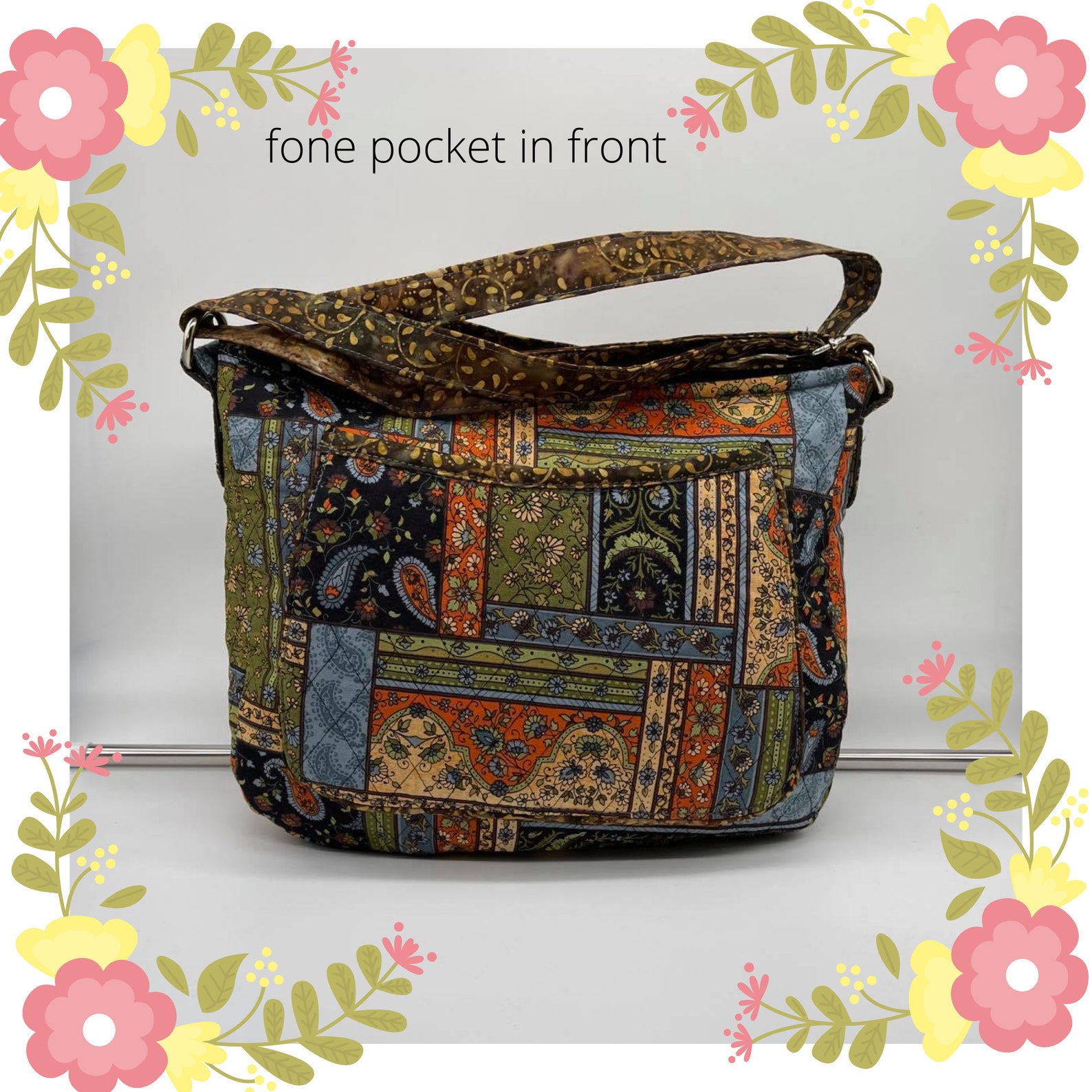 Quilted Crossbody / Shoulder Bag / Messenger Purse / Hippy Etsy