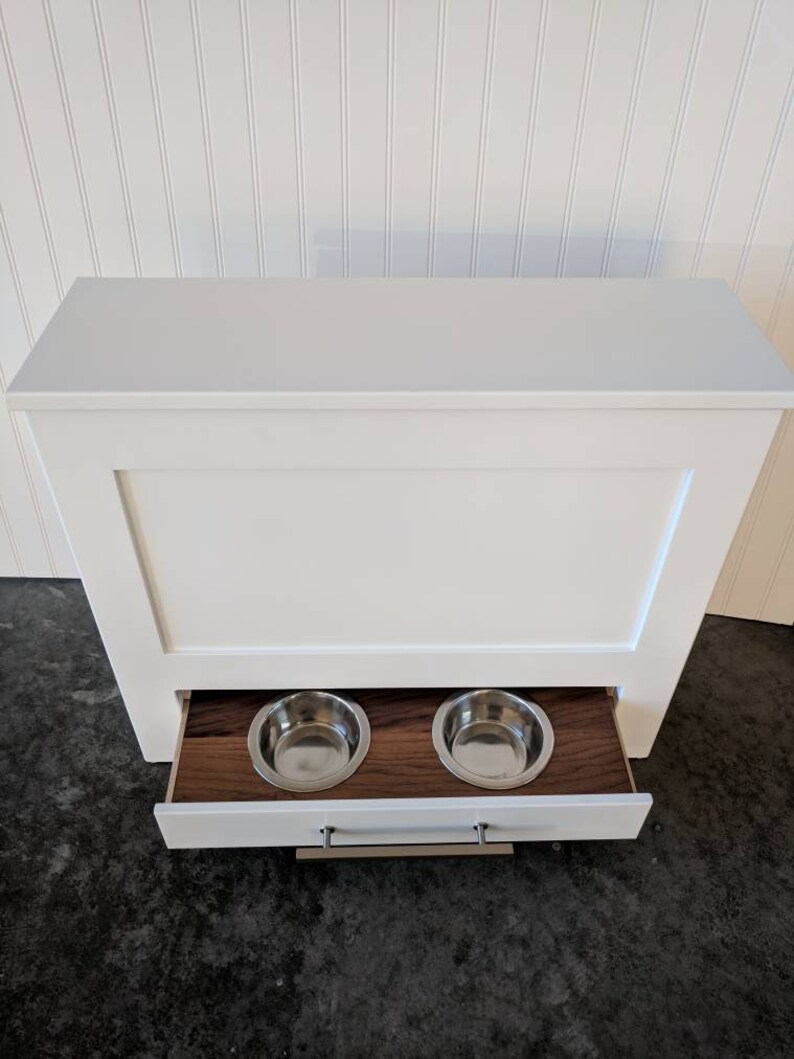Dog Food Storage And Feeder Station Etsy