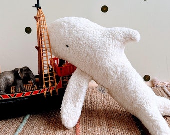NEW Whale soft toy Milo - large whale made of organic cotton soft toy gift, children&#39;s interior birth gift