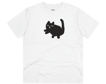 Katzen Organic T-shirt - Unisex - schwarze Katze Illustration