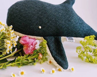 Whale cuddly toy Vito - large whale made of cotton stuffed toy plush toy Scandinavian children&#39;s room decoration children&#39;s toy