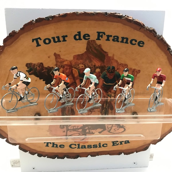 Rustic, decorative “Tour de France - The Classic Era” wall display shelf (Matte Finish)