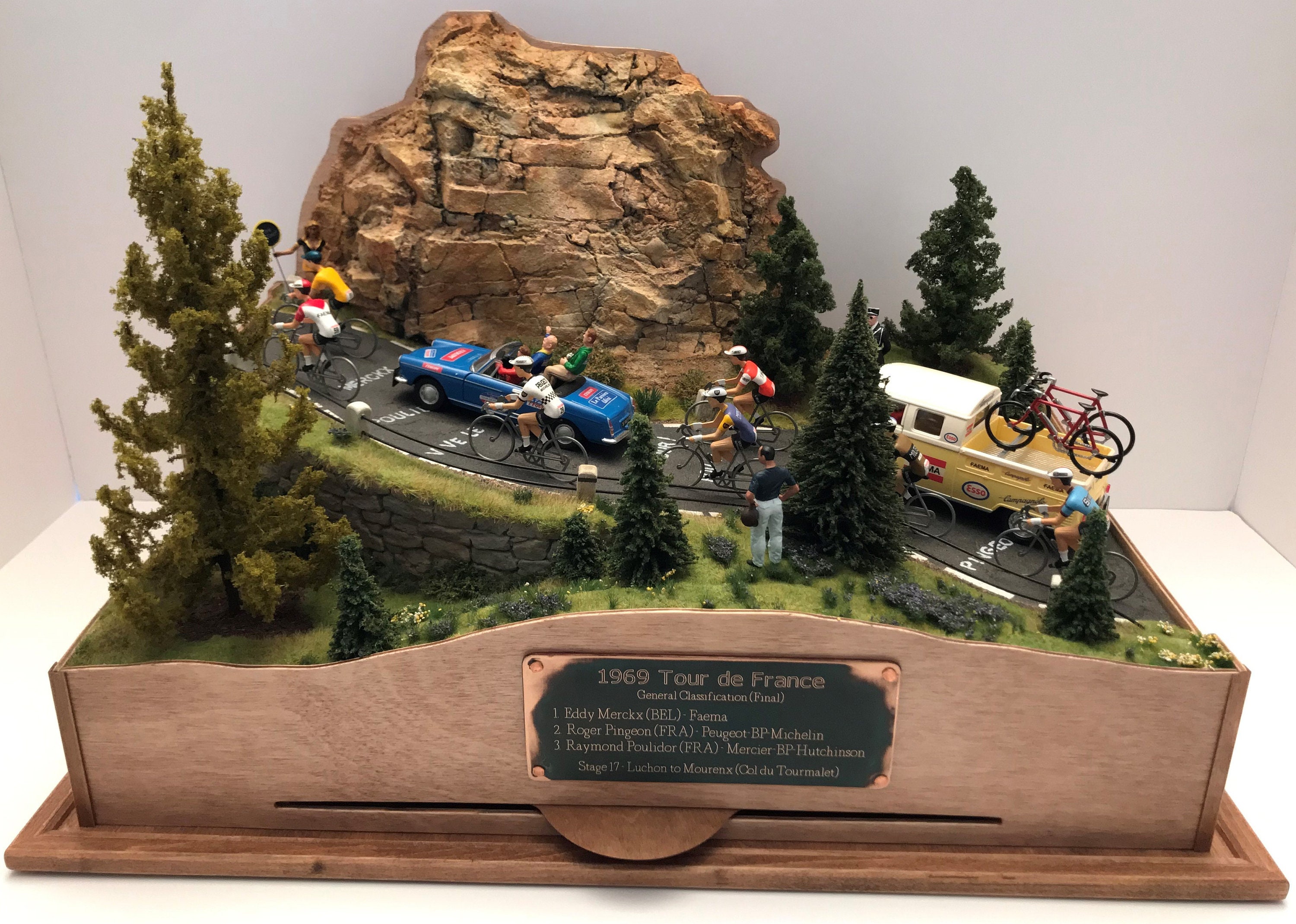 Tour De France 1969 Velovignette - Diorama Art Handcrafted by