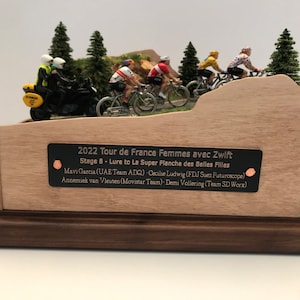 2022 Tour de France Femmes avec Zwift VeloVignette diorama handcrafted by Cycling Classic Moments in Colorado, USA