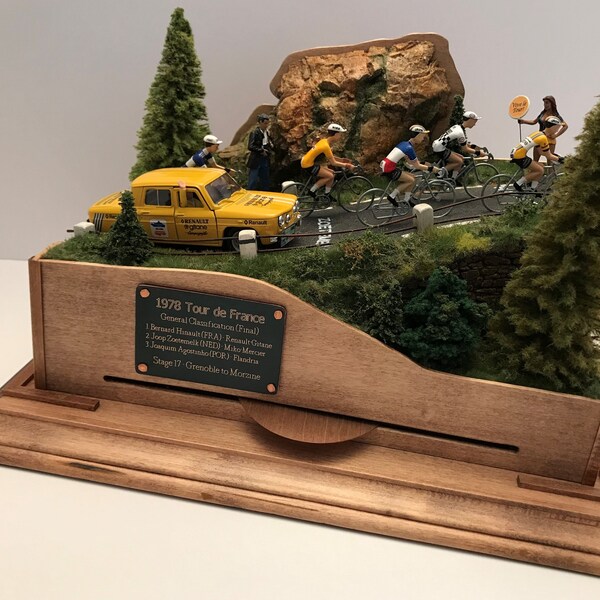 Tour de France 1978 VeloVignette - Diorama Art Handcrafted by Cycling Classic Moments in Colorado, USA