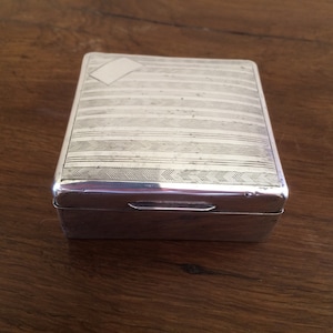 Silver trinket box or cigarette box from 1920s