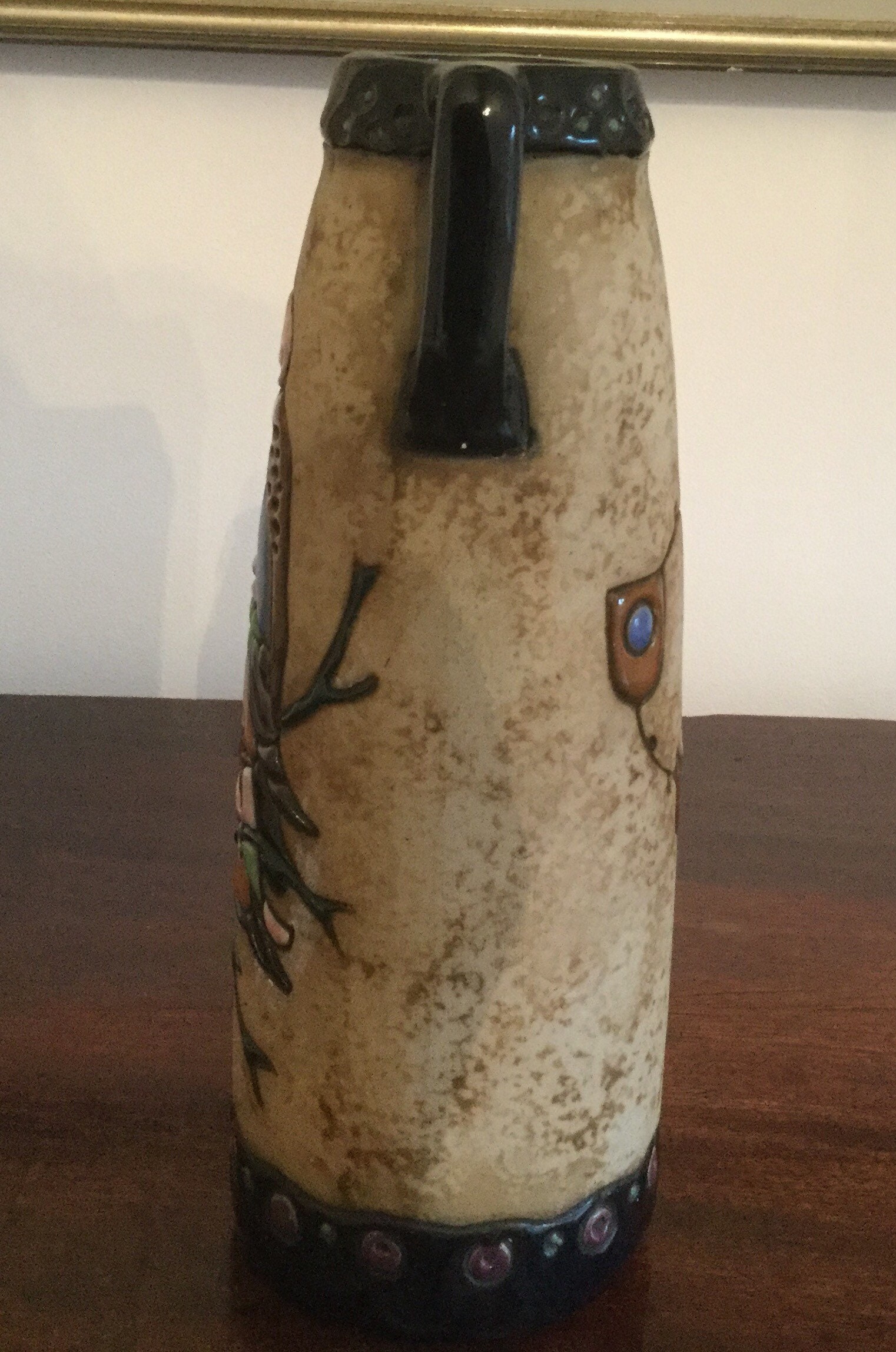 Vase Austrian Amphora Owl Bird 1900s Etsy UK